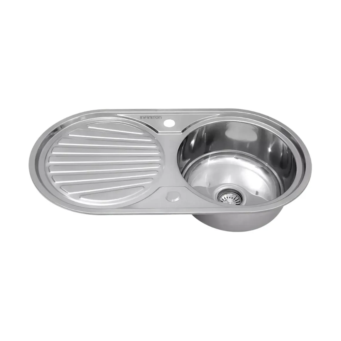 Fregadero Infiniton Reale85C1 1 sumidero satinado acero inoxidable Ø36x16 cm