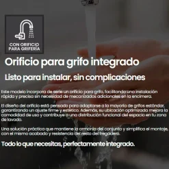 Fregadero Infiniton Reale85C2 2 sumideros satinado acero inoxidable Ø36x14 cm