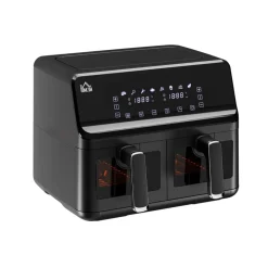 Freidora de aire Aney Homcom 8L 2500W 8 programas pantalla LED táctil negro