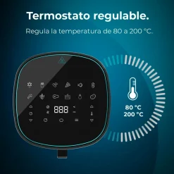 Freidora de aire Cecotec Cecofry Fantastik Window 6500 1700W 6,5L con ventana negro