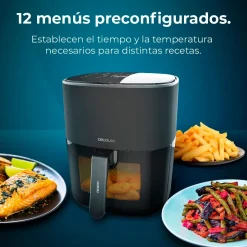 Freidora de aire Cecotec Cecofry Fantastik Window 6500 1700W 6,5L con ventana negro