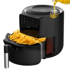 Freidora de aire Cecotec Cecofry Rain 5,5L 1550W 7 niveles de cocción negro