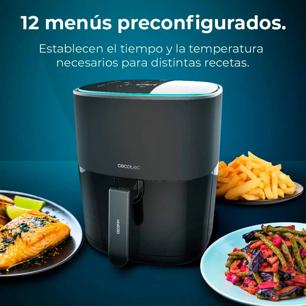 Freidora de aire Cecotec Cecofry Fantastik 6500 1700W 6,5L negro