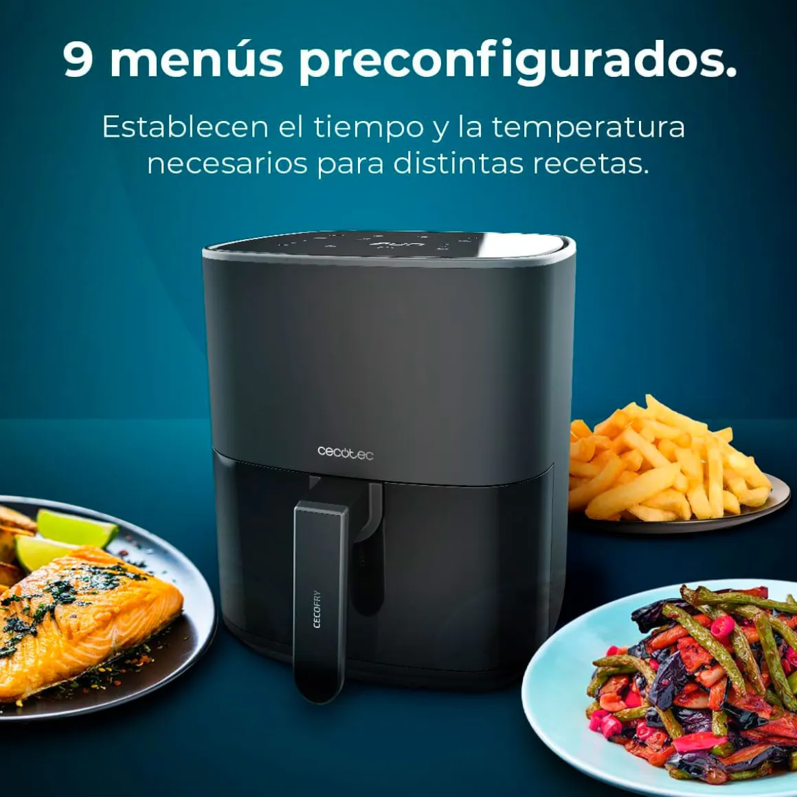Freidora de aire Cecotec Cecofry Fantastik 5500 1500W 5,5L negro