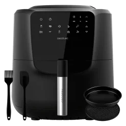 Freidora de aire Cecotec Cecofry Rain Pack 1550W 5,5L dispensador de aceite negro