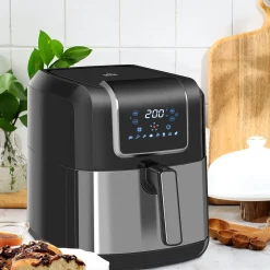 Freidora de aire Crispy Homcom 6,5L 1800W negro