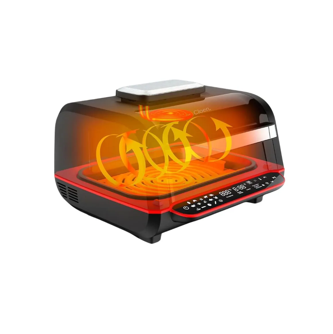 Freidora de aire Foodie Fryer Cloen 7L 8 funciones negro