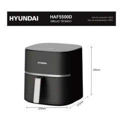 Freidora de aire Hyundai HAF5500D 1600W 5,5L 10 programas negro