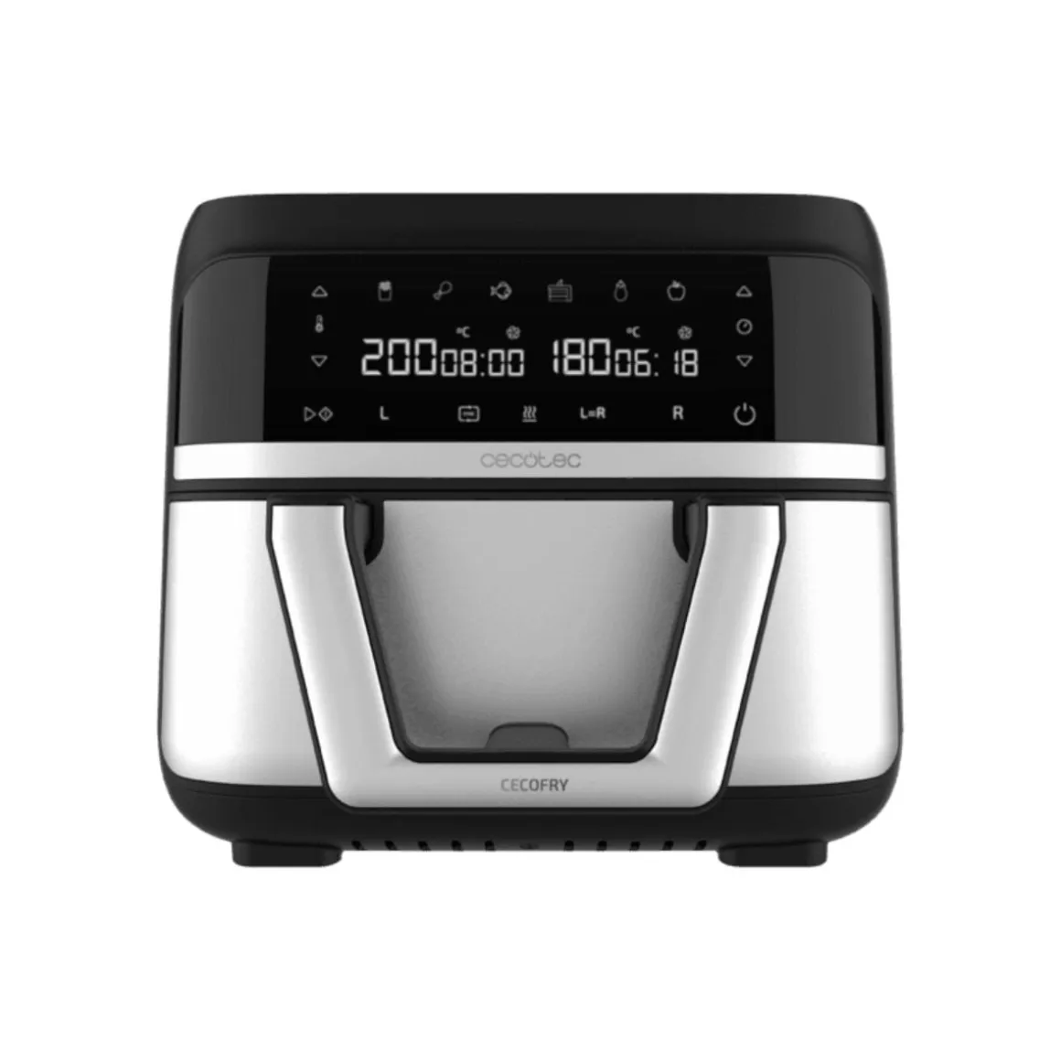 Freidora sin aceite Cecotec Cecofry Dual 9000 2850W 9L 6 modos gris