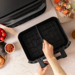 Freidora sin aceite Cecotec Cecofry Dual 9000 2850W 9L 6 modos gris