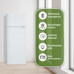 Frigorífico 2 puertas Aspes AF145503E 206L cíclico E blanco 143 cm