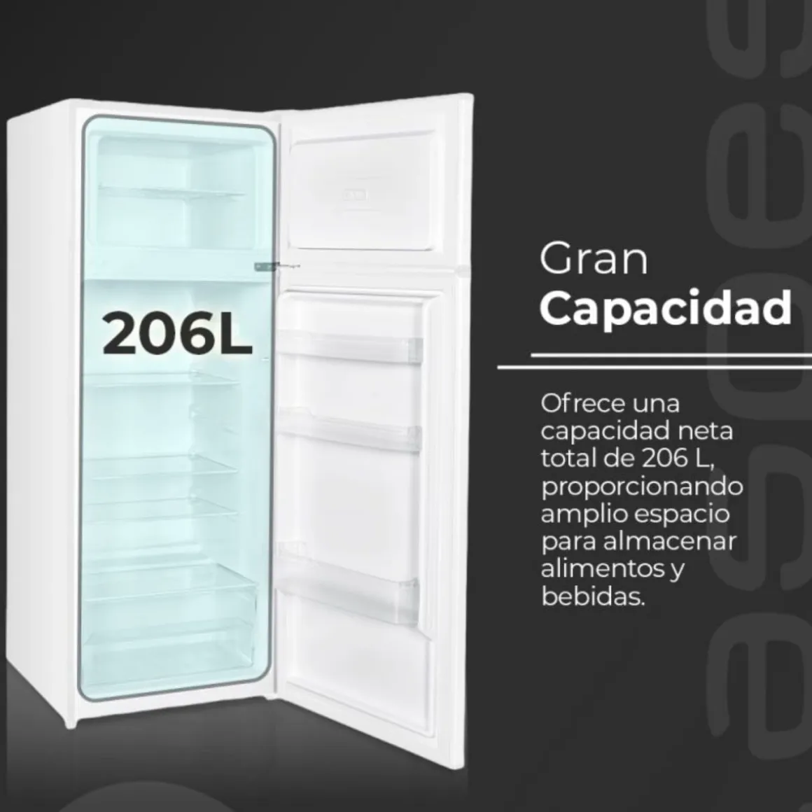Frigorífico 2 puertas Aspes AF145503E 206L cíclico E blanco 143 cm