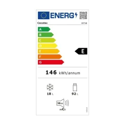Frigorífico bajo Cecotec Bolero CoolMarket TT Origin 95 Icebox 45L E rojo 89,3 cm