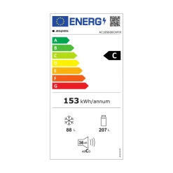Frigorífico combi Aspes AC2600CNFI/X 327L No Frost C 201 cm