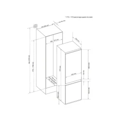 Frigorífico combi Aspes ACI1775500E integrable cíclico 251L E blanco 177 cm