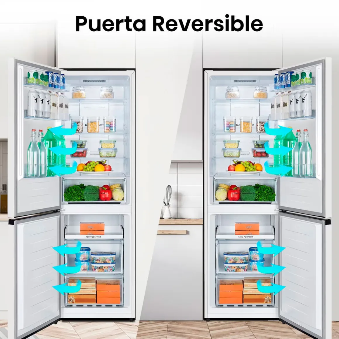 Frigorífico combi Hisense RB390N4AWE Total No Frost 304L Multi Air Flow E blanco 186 cm