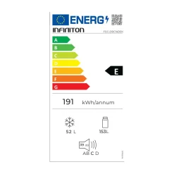 Frigorífico combi Infiniton FGC-210C14DEK Smart Frost 205L E negro 144 cm