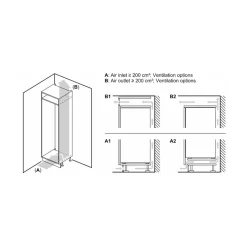 Frigorífico combi integrable Balay 3KIE711S No Frost 267L E blanco 177 cm