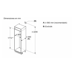 Frigorífico combi integrable Balay 3KIE711S No Frost 267L E blanco 177 cm