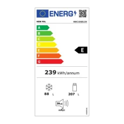 Frigorífico combi New Pol NWC186ELDX No Frost 295L E inox 186 cm