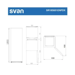 Frigorífico Svan SR185601ENFD/X 359L No Frost E 185 cm