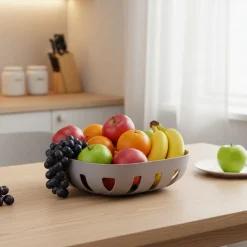Frutero diseño redondo tiras cruzadas 6,5x26 cm