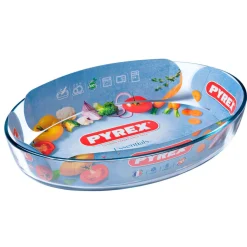 Fuente Essentials Pyrex forma oval transparente