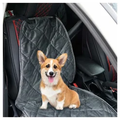 Funda de asiento PawHut para coche antideslizante con ancla + correa gris 105x46 cm