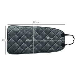 Funda de asiento PawHut para coche antideslizante con ancla + correa gris 105x46 cm