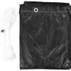Funda para muebles de jardín 10 ojales aluminio negro Ø325x90 cm