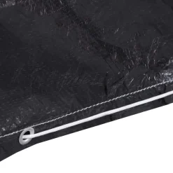 Funda para muebles de jardín 10 ojales aluminio negro Ø325x90 cm