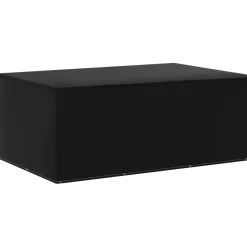 Funda para muebles de jardín 7 ojales aluminio negro 90x143x225 cm