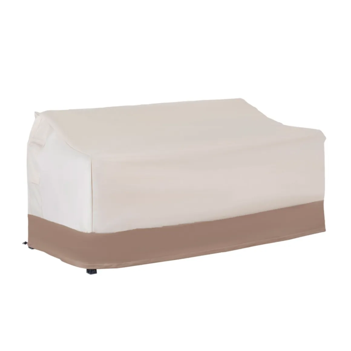 Funda protectora para banco Outsunny impermeable beige/café 79x152x87 cm