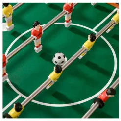 Futbolín de madera Homcom 8 barras 2 pelotas natural 80,7x122x61 cm