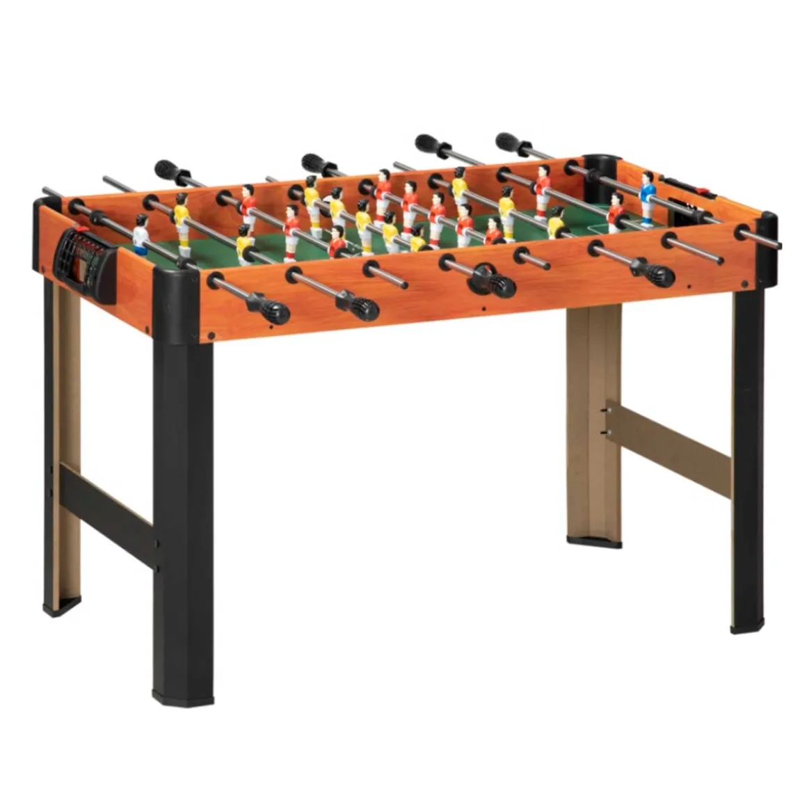 Futbolín de mesa Homcom 2 bolas 8 asas +7A natural/negro 69x118x57 cm