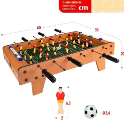 Futbolín sobremesa CB Games estructura madera +6A marrón 20x60x30 cm