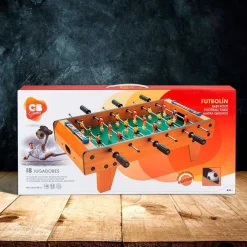 Futbolín sobremesa CB Games estructura madera +6A marrón 20x60x30 cm