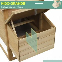 Gallinero Pawhut madera 87x150,5x54 cm