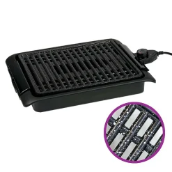 Grill eléctrico BN3673 parrilla antiadherente 1250W negro