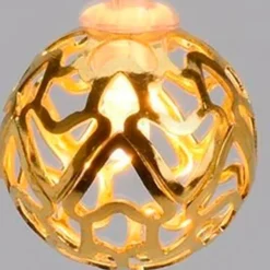 Guirnalda 10 luces LED bolas dorado