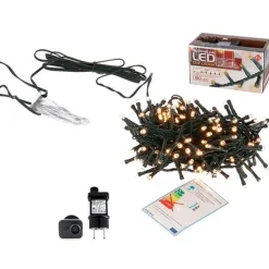 Guirnalda 180 luces LED cálida 3 funciones 9 m