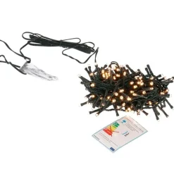 Guirnalda 180 luces LED cálida 3 funciones 9 m