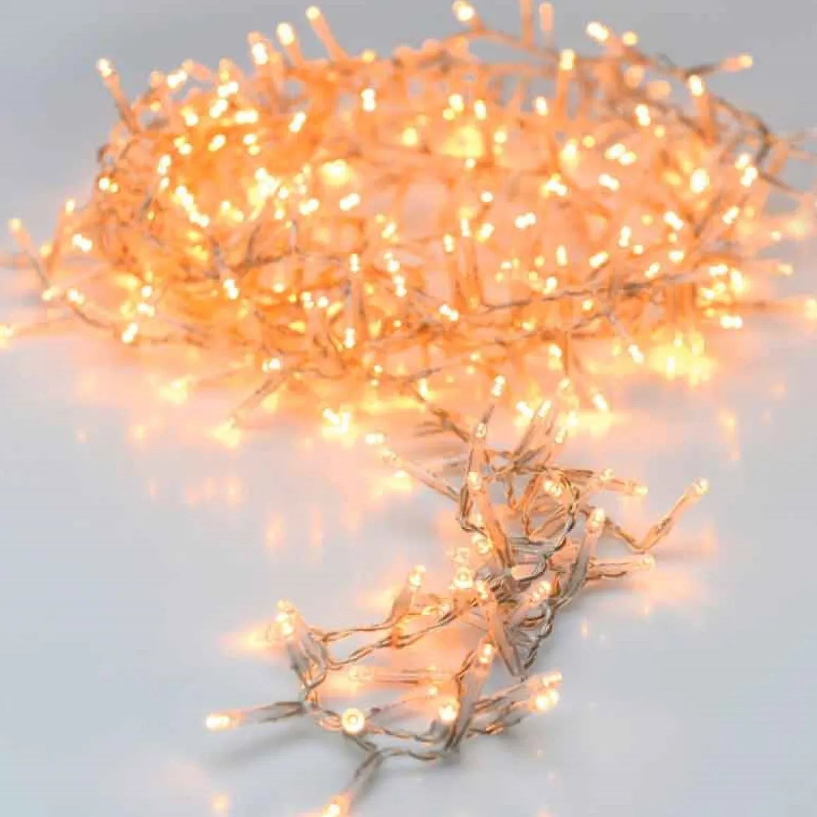 Guirnalda de luces Micro Cluster LED luz cálida transparente