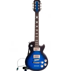 Guitarra eléctrica infantil Bontempi 6 cuerdas micrófono +5A azul/negro 68,5x22,5 cm