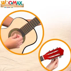 Guitarra española infantil Woomax 6 cuerdas +4A marrón 76x26x8 cm