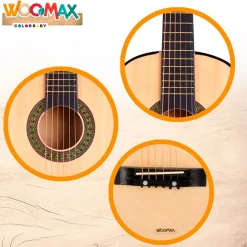 Guitarra española infantil Woomax 6 cuerdas +4A marrón 76x26x8 cm