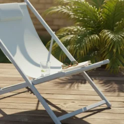 Hamaca Alcaraz plegable con reposacabezas 92-81x61x97-100 cm