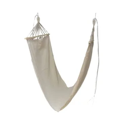 Hamaca colgante individual algodón blanco 270x80 cm
