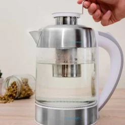 Hervidor de agua eléctrico Thermosense 370 Clear Cecotec 1,7L 2200W vidrio de borosilicato