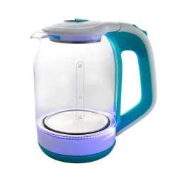 Hervidor de agua Gallery Dcook 1500W 1,8L luz LED cristal azul/blanco